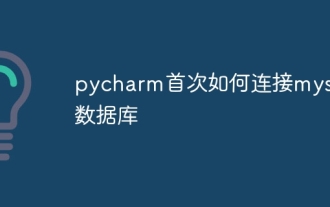 So verbinden Sie Pycharm zum ersten Mal mit der MySQL-Datenbank
