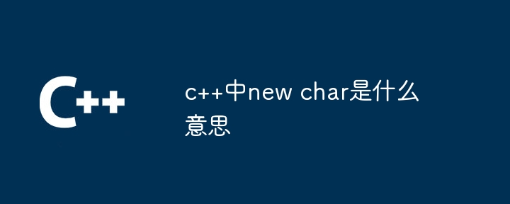 What does new char mean in c++