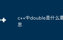 c++中double是什么意思
