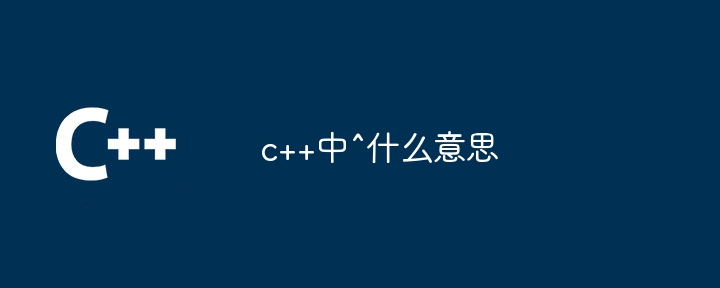 C++ で ^ は何を意味しますか