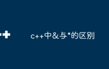 c++中&与*的区别