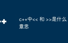 c++中<< 和 >>是什么意思