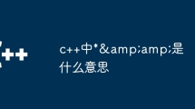 c++中*&amp;是什么意思
