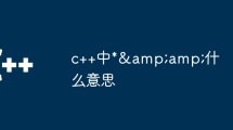c++中*&amp;什么意思