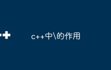 c++中\的作用