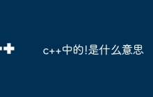 c++中的!是什么意思