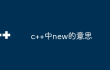 c++中new的意思