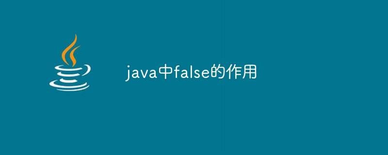 The role of false in java