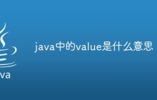 java中的value是什么意思
