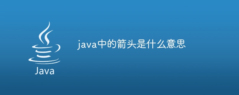 Javaの矢印は何を意味しますか