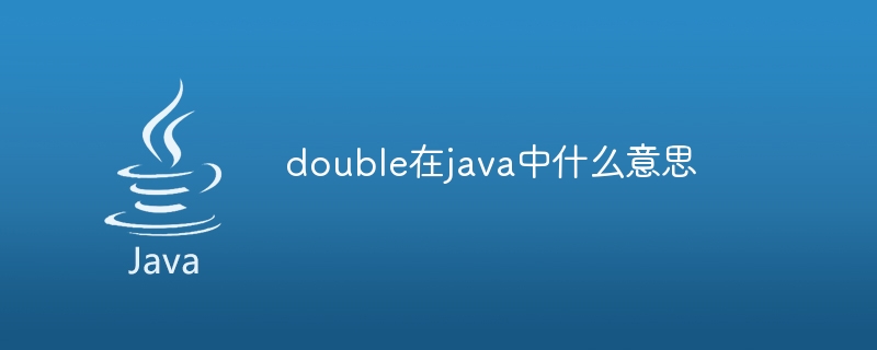 Javaでdoubleは何を意味しますか