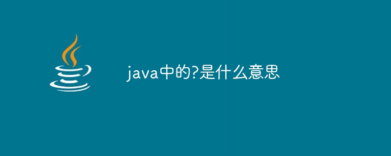 What does ? in java mean?