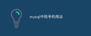 mysql中括号的用法