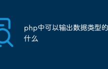 php中可以输出数据类型的是什么