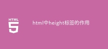 html中height標籤的作用
