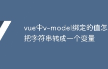 vue中v-model绑定的值怎么把字符串转成一个变量