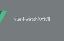 vue中watch的作用