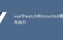 vue中watch和mounted哪个先执行
