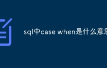 sql中case when是什么意思
