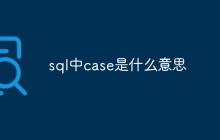 sql中case是什么意思