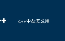 c++中&怎么用