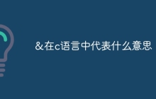 &在c语言中代表什么意思