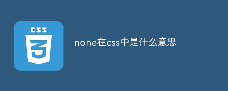 none在css中是什么意思