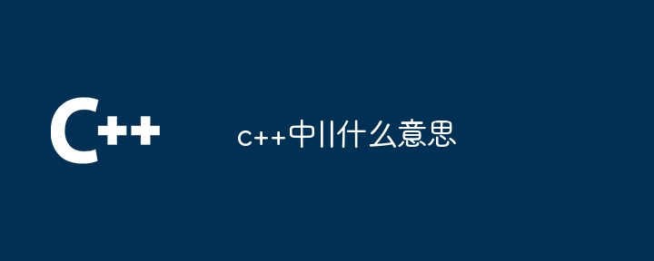 || は C++ で何を意味しますか