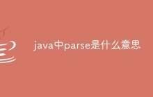 java中parse是什么意思