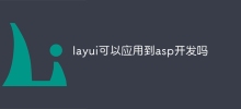 layui可以应用到asp开发吗