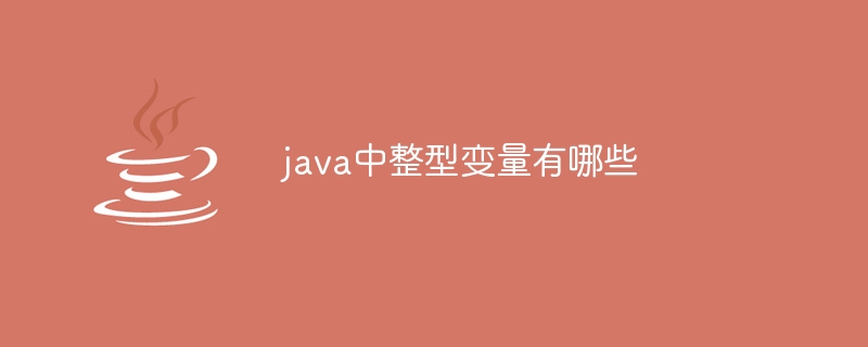 java中整數變數有哪些