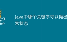java中哪个关键字可以抛出异常状态