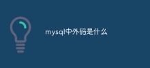 mysql 중국어 및 외국 코드란 무엇입니까?