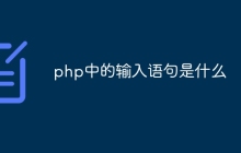 php中的输入语句是什么