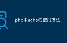 php中echo的使用方法