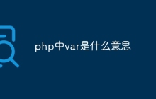 php中var是什么意思