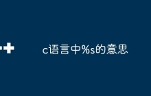 c语言中%s的意思