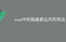vue中的插值表达式的用法