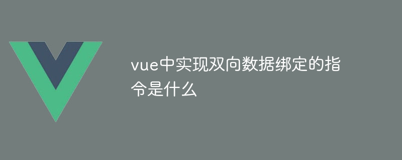 vue에서 양방향 데이터 바인딩을 구현하는 명령은 무엇입니까