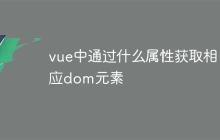 vue中通过什么属性获取相应dom元素