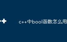 c++中bool函数怎么用