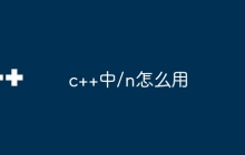 c++中/n怎么用