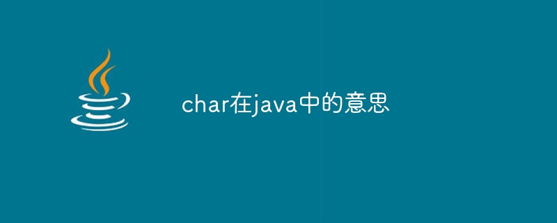 The meaning of char in java