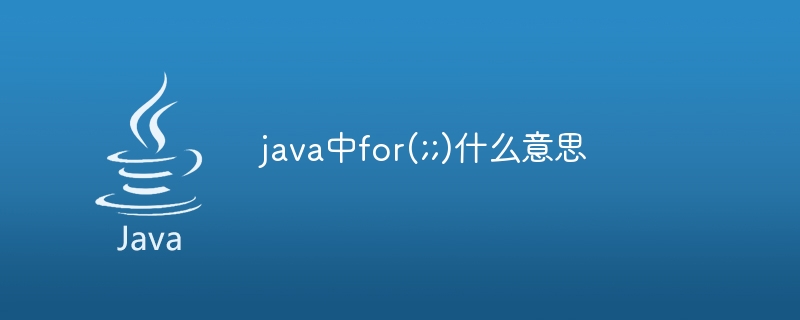 What does for(;;) mean in java