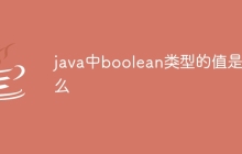 java中boolean类型的值是什么