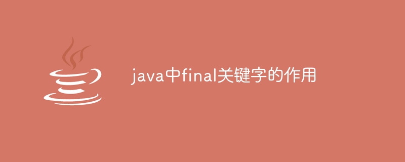 The role of final keyword in java