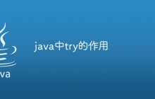 java中try的作用