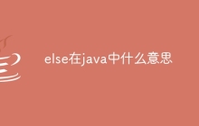 else在java中什么意思