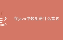 在java中数组是什么意思
