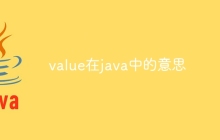 value在java中的意思